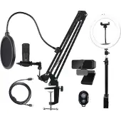 Deltaco Gaming GAM-170, 20 - 20000 Hz, Kardioide, Kabelgebunden, USB, Schwarz, Tisch/Bank
