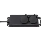 Brennenstuhl Steckdosenverteiler IP44 2-fach schwarz 2m H07RN-F 3G1,5, 1159930