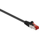 Goobay CAT 6 Patchkabel, S/FTP (PiMF), Schwarz, 50 m, LSZH halogenfrei, Kupfer