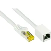 Alcasa Cat. 7 RJ45 Patchkabelverlängerung S/FTP 10m halogenfrei weiß