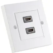 S-Conn S/CONN 79500-2, 2 x HDMI, Weiß, 85 mm, 85 mm, 1 Stück(e)