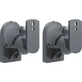 Goobay Lautsprecher Wandhalterung universal - Universal-Lautsprecherhalterung zur Wandmontage, (schwenk- und neigbar) für Lautsprecher bis max. 3,5kg, schwarz