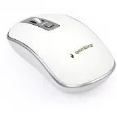 Gembird MUSW-4B-06-WS, Beidhändig, Optisch, RF Wireless, 1600 DPI, Silber, Weiß