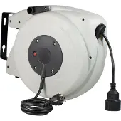 As Schwabe Automatik Kabeltrommel 15m Kabelaufroller Verlängerung H05VV-F 3G1.5 Innen IP20
