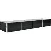 vidaXL Garten-Hochbeet Anthrazit 320 x 80 x 45 cm Verzinkter Stahl