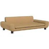 The Living Store Hundebett Braun 100x54x33 cm Samt