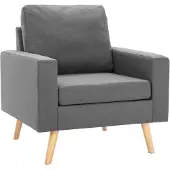 The Living Store Sessel Hellgrau Stoff