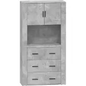 vidaXL Highboard Betongrau Holzwerkstoff