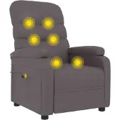 vidaXL Massagesessel Grau Kunstleder
