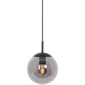Steinhauer Hängeleuchte Bollique, schwarz, Ø 20 cm, Glas, 1-fl., Kugel
