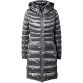 Colmar Damen Winterjacke mit Kapuze, langer Schnitt, aus Synthetik in Graphit