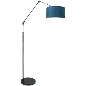 Steinhauer Schwarze Stehlampe Prestige Chic mit blauer Kapuze