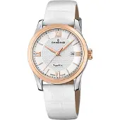 Candino Damen Analog Uhr Classic Luxus Edelstahl Armbanduhr weiß UC4737/2