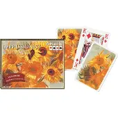 Piatnik 2274 Luxus Spielkarten - Van Gogh - Sun Flowers, Gelb