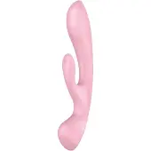 Satisfyer TRIPLE OH Vibrator mit Klitorisstimulator Pink 23,5 cm