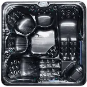 Devee Whirlpool Spa-Vision 220x220x82 cm mit 90 Hydrotherapie-Düsen für 5 Personen