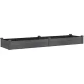vidaXL Hochbeet mit Einsatz Grau 240x60x25 cm Massivholz Tanne