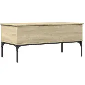vidaXL Couchtisch Sonoma-Eiche 100x50x45 cm Holzwerkstoff und Metall