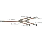 Dehn V291ZZT Erdungs- und Kurzschließseil 4-polig 150mm2 mit aufgepressten Kabelschuhen EKV4u0 150 G V291ZZT EKV4u0150GV291ZZT