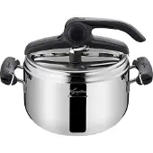 Lagostina Preziosa 012018010505, 5 l, Keramik, Elektro, Gas, Halogen, Induktion, Versiegelte Platte, Edelstahl, 22 cm, Grau, Italien