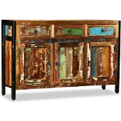 Yiwydaa Sideboard Altholz Massiv 120x35x76 cm