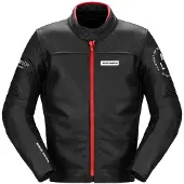 Spidi Genesis Motorrad Lederjacke, schwarz/rot, 50