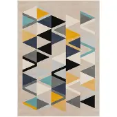 Livabliss Teppich "MILANO", bunt (gelb), B:120cm H:11,4mm L:170cm, Polypropylen, Teppiche, Teppich