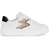 Geox J Mikiroshi Girl Kinderschuhe Jungen Halbschuhe Schnürer Weiß Freizeit