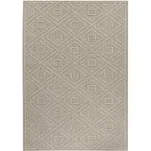 SchönesWohnen24 Outdoor Teppich PATARA Beige 80 x 150 cm