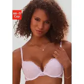 Vivance Push-up-BH , Damen, Gr. 75, Cup AA, weiß, Microtouch, Obermaterial: 60% Polyamid, 35% Polyester, 5% Elasthan, BHs Push-up-BH, rundherum mit floraler Spitze, Dessous, Topseller