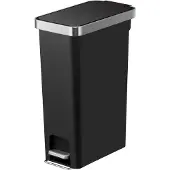EKO - Hana Slim Treteimer 40 Liter - Plastic - Schwarz