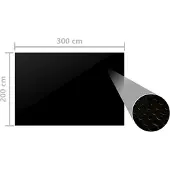 The Living Store Poolabdeckung Schwarz 300x200 cm PE