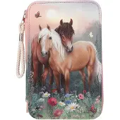 Miss Melody 12869 Miss Melody 3 Fach Federtasche FLOWERS