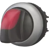 Eaton Power Quality Eaton 216845 Leuchtwahltaste, RMQ-Titan, mit Knebelgriff, rastend, 3 Stellungen, rot, Frontring Titan M22-WRLK3-R - 5 Stück