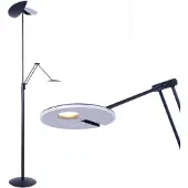 Highlight LED-Stehlampe New Sapporo, schwarz, 183 cm Metall Dimmer CCT