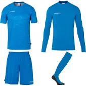 Uhlsport Prediction Torwart Set 128 fluo blau
