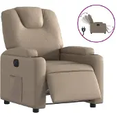 vidaXL Relaxsessel Elektrisch Cappuccino Kunstleder