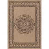 SchönesWohnen24 Outdoor Teppich DHAKA Schwarz 120 cm x 170 cm