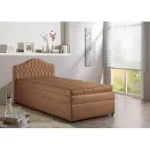 Maintal Polsterbett , braun (cappuccino), B:110cm, Betten, Polsterbett