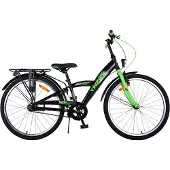 Volare Thombike Kinderfahrrad - Jungen - 24 Zoll - Grün Schwarz - 3 Gänge