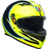 AGV K3 Rossi WT Phillip Island 2005 Helm, gelb/schwarz, L (59/60)