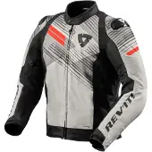 REV'IT! Revit Apex H2O Motorrad Textiljacke, grau/rot, 2XL