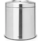 Brabantia Tischmülleimer mit Metallring 14,3x16 cm, mattgebürsteter Stahl