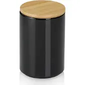 kela Küchenbehälter, Keramik/Bambus, 0,7 l, Durchmesser 10 x 15 cm, schwarz Cady /