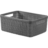 Curver Aufbewahrungsbox "Jute Recycling" S anthrazit – 6er Vorteilset