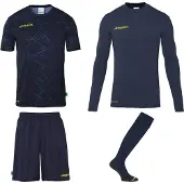 Uhlsport Prediction Torwart Set 140 marine/fluo gelb