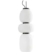 LUCANDE LED-Hängeleuchte Lucya, 3-flg., Glas, weiß, 64,5 cm