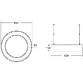 Brumberg Biro Circle Ring10 up/down Ø 60 cm DALI schwarz 830