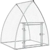 vidaXL Hühnerkäfig Silbern 100x105x120 cm Verzinkter Stahl