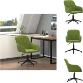 vidaXL Bürostuhl Drehbar Hellgrün Samt